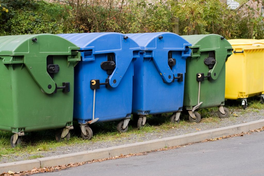 different colors of wide dumpster